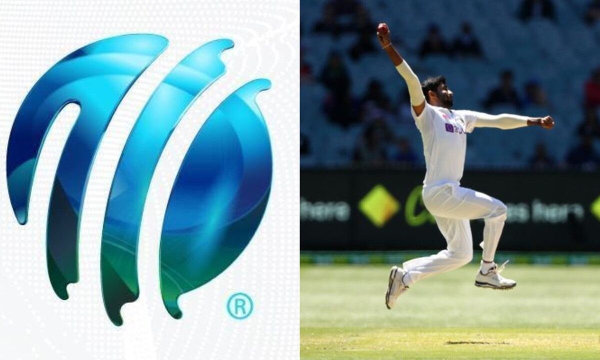 International Cricket Council (ICC) and India's Jasprit Bumrah.