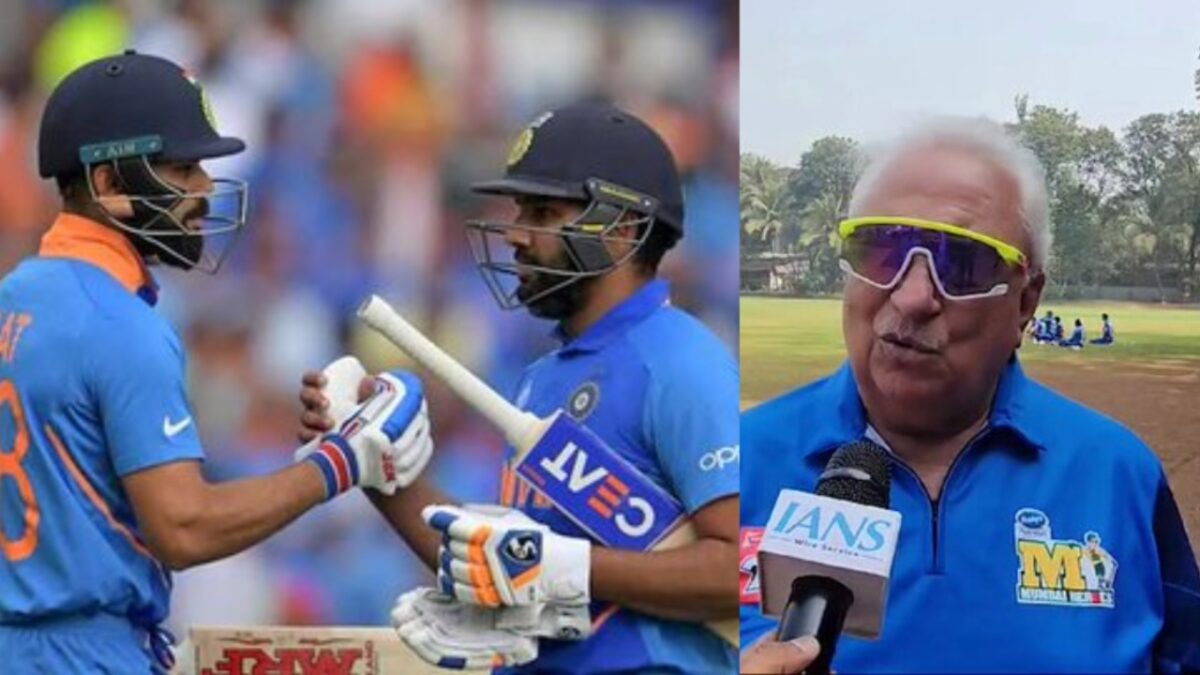 India's Rohit Sharma, Virat Kohli and Surinder Khanna.