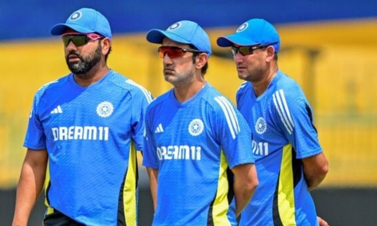 Ajit Agarkar. Gautam Gambhir and Rohit Sharma.