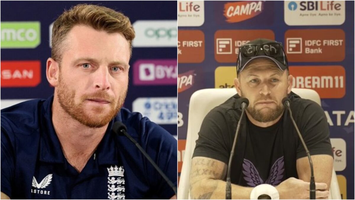 Jos Buttler and Brendon McCullum.