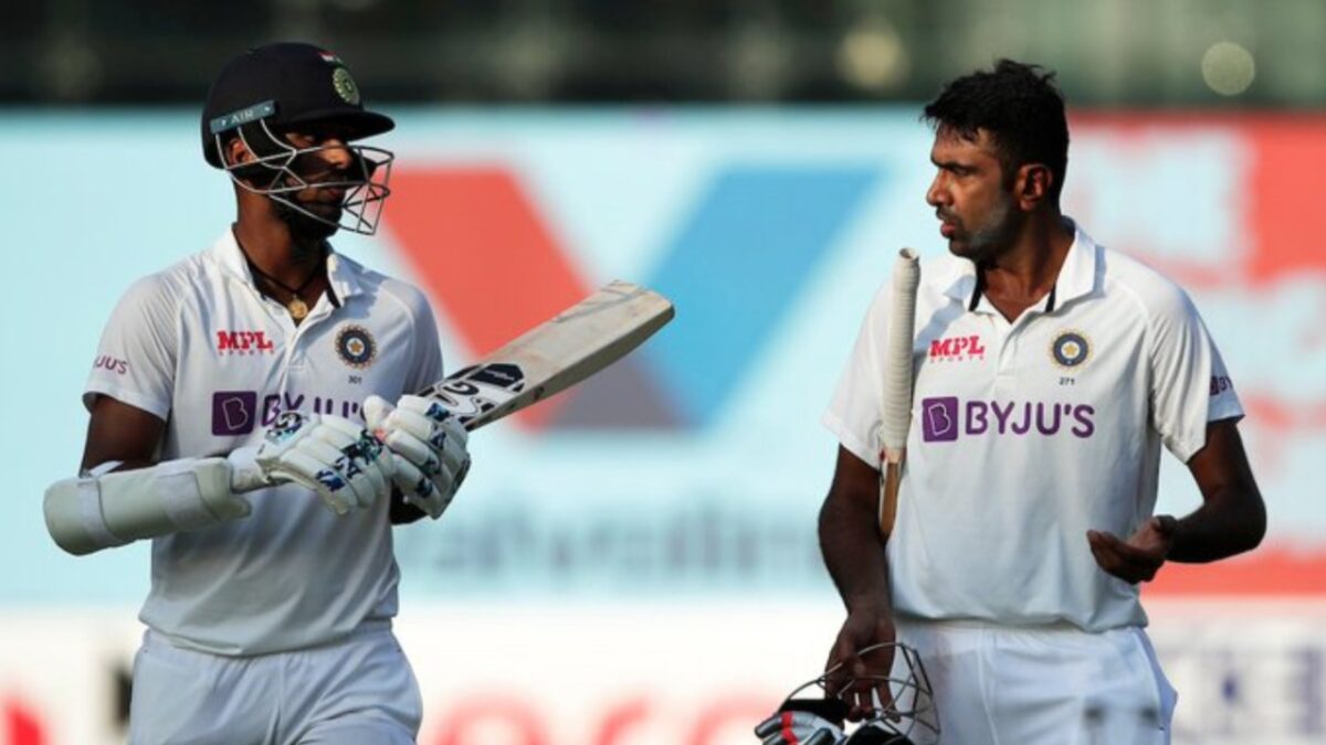 India's Ravichandran Ashwin and Washington Sundar.