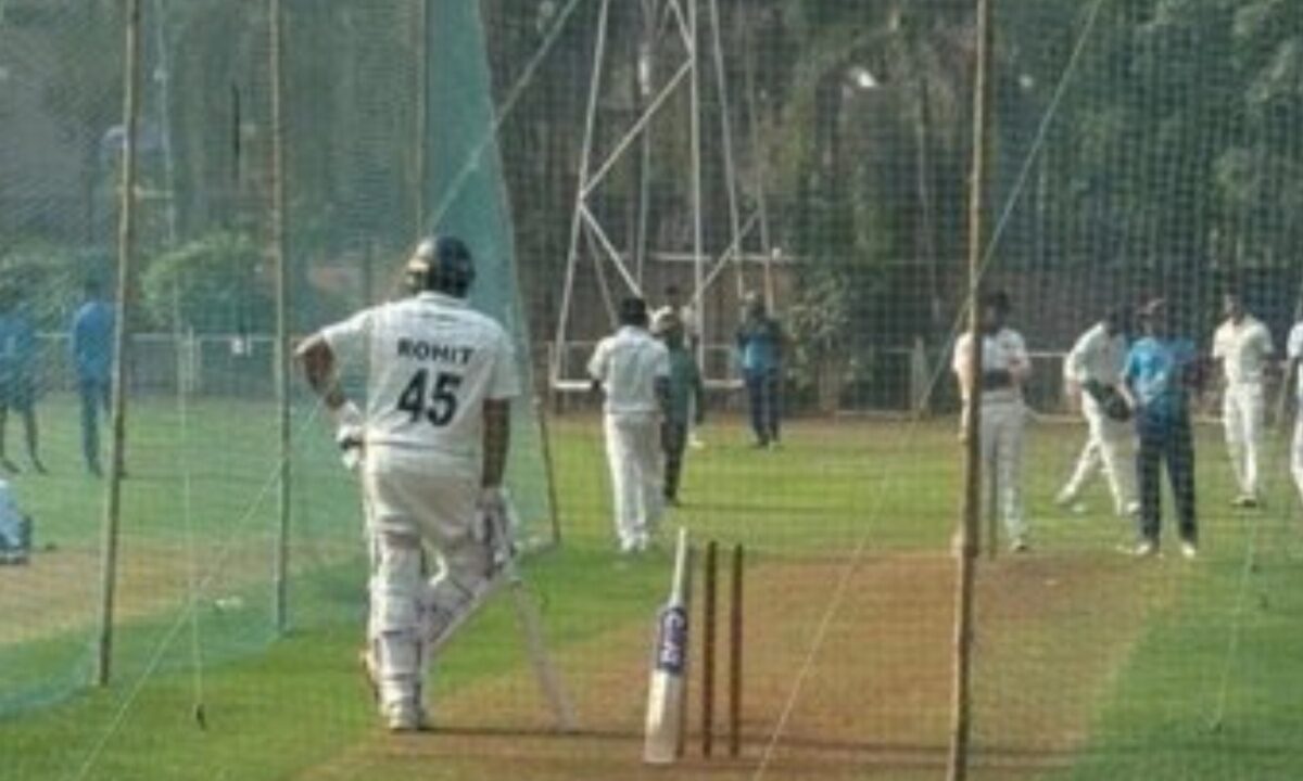 Rohit Sharma practicing for MCA.