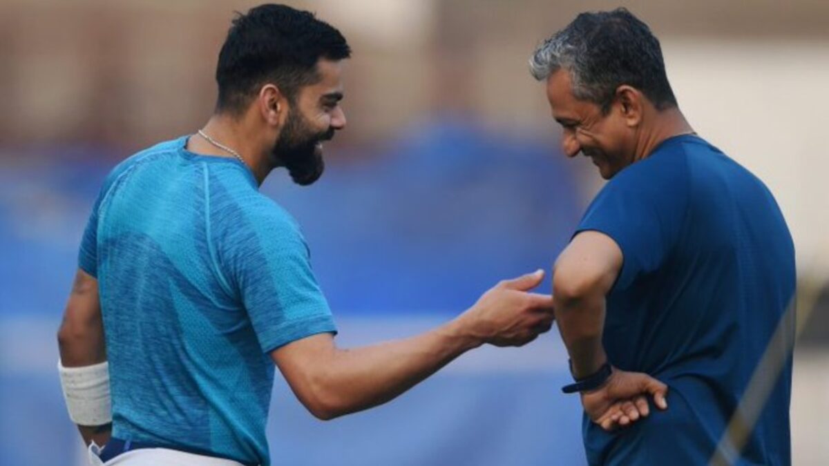 Virat Kohli and Sanjay Bangar.