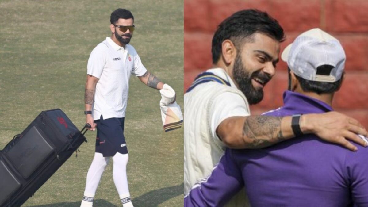 Virat Kohli with Mahesh Bhati in Delhi vs Railways game.