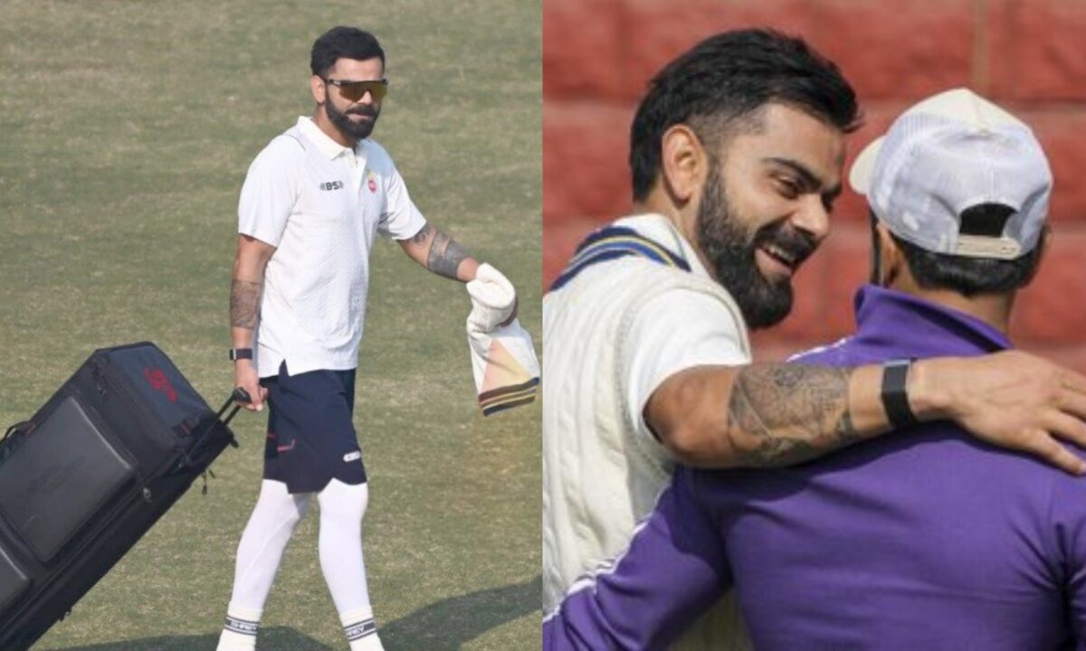 Virat Kohli with Mahesh Bhati in Delhi vs Railways game.