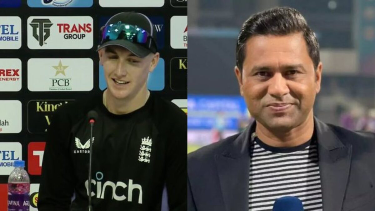 Aakash Chopra and Harry Brook.