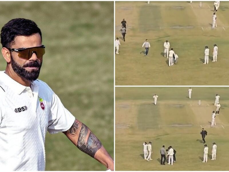 Watch- Virat Kohli Faces Security Breach At Arun Jaitley Stadium; Fan Enters Ground To Touch His Feet