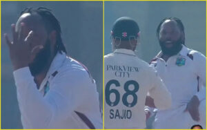 Jomel Warrican and Sajid Khan. Photo- X