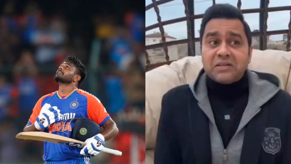 India's Sanju Samson and Aakash Chopra.