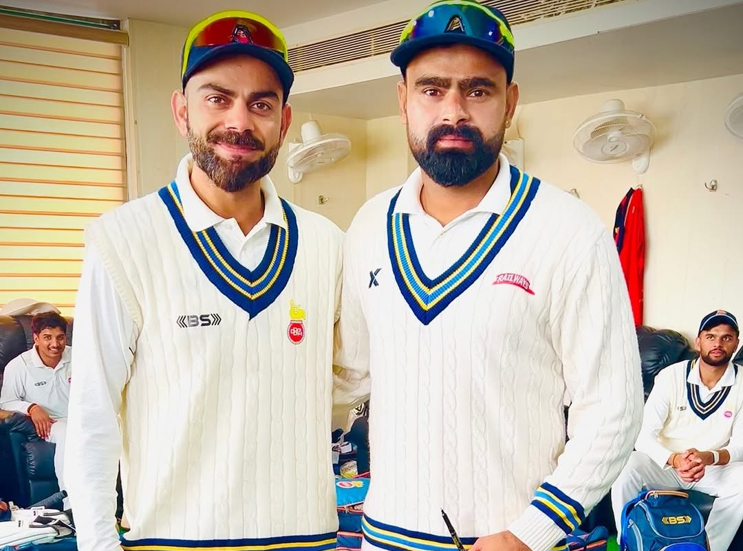 Virat Kohli and Himanshu Sangwan. Photo- X