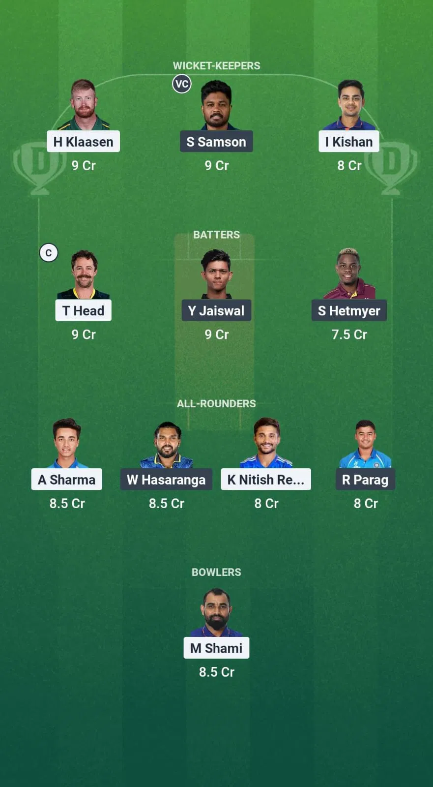 SRH vs RR Dream11 Prediction