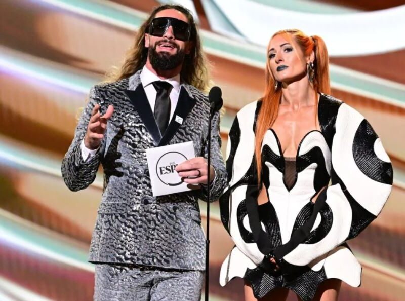 Seth Rollins and Becky Lynch